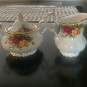 Royal Albert sugar and cream